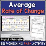 Average Rate of Change Self-Checking Path Activity | Digit