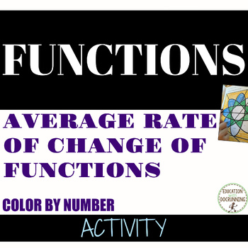 Preview of Average Rate of Change of Functions Activity Color by number PreCalculus
