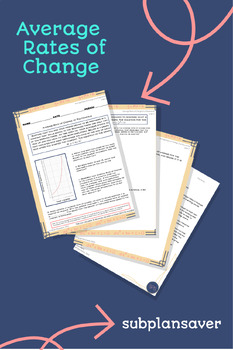 Preview of Average Rates of Change: Worksheet and Answer Key ONLY!