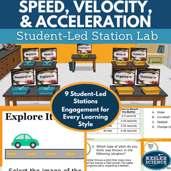 Preview of Average Speed Student-Led Station Lab