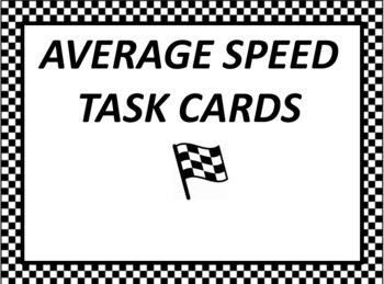 Preview of Average Speed Task Cards