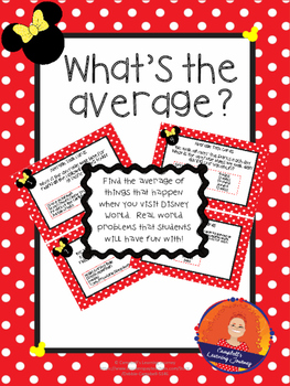Preview of Average (mean)  Word Problem Task Cards