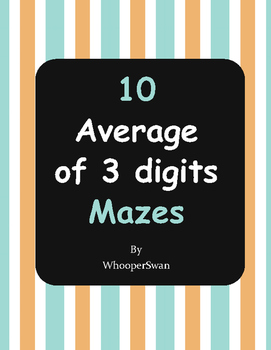Preview of Average of 3 digits Maze