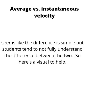 Preview of Average vs. Instantaneous Velocity (quick version)