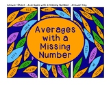 Averages with a Missing Number Computation Practice Algebra