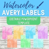 Avery Label 5160 PowerPoint Template - Watercolor