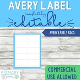Avery Label 5163 Editable Power Point Template