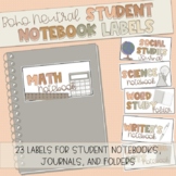 Avery Student Notebook Labels: Neutral Boho Theme