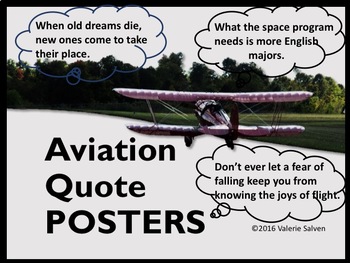 Preview of Aviation Photos-with-Quotes Posters—Airplanes, Dreams, Flight, Space, Pilots