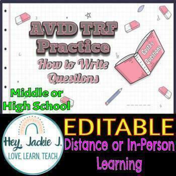 Preview of Avid Trf Practice Costa Question Real World Riddles Tutorials Middle High School