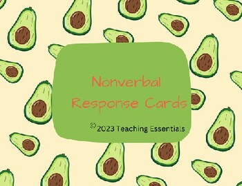 Preview of Avocado Nonverbal Response Cards