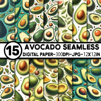 Preview of Avocado Seamless Digital Papers