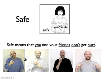 Preview of Avoiding Danger and What to Do in an Emergency with ASL support