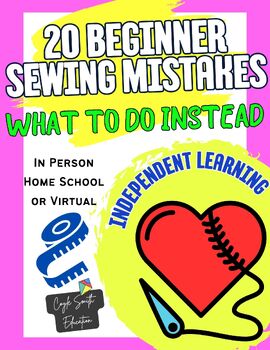 Preview of Avoiding & Learn from 20 COMMON SEWING MISTAKES: Article + Assignment