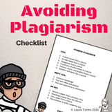 Avoiding Plagiarism Checklist