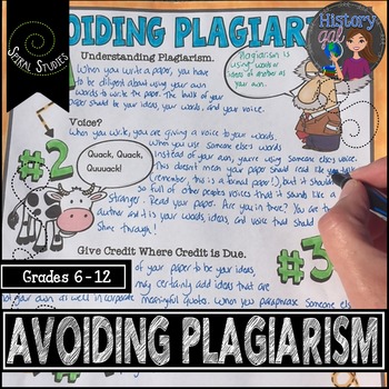 Preview of Avoiding Plagiarism in Social Studies Doodle Notes and Stations