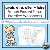 Avoir Etre Aller Faire French Present Tense Verb Worksheets