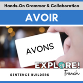 Avoir - French Sentence Builders hands-on activity - EDITABLE 