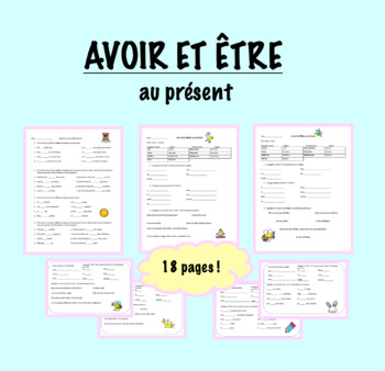 Preview of Avoir et Être au Présent - Unit