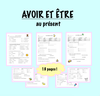 Preview of Avoir et Être au Présent - Beginner/Core French Unit