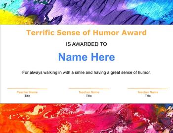 Preview of Award/Certificate