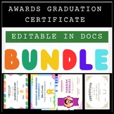 Award Certificate Bundle: 5 Unique Designs | Editable Goog