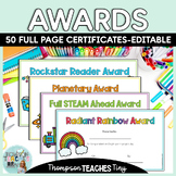 Awards Certificates-End of the Year {50 unique editable FU