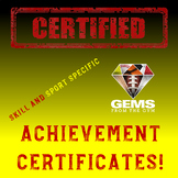 Award Certificates - Skill and Sport Specific!