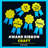 Award Ribbon Craft | Editable
