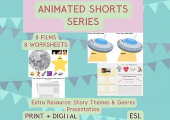 Preview of Award Winning Animation Shorts Activities, Pixar Short Films, Story Themes, ESL