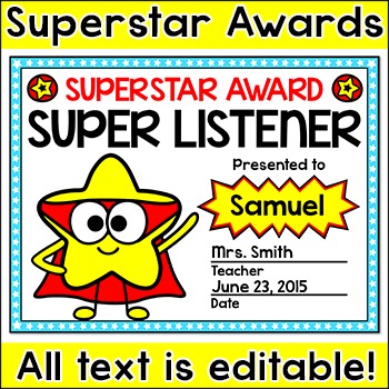 Preview of End of the Year Awards - Superstar Superhero Theme