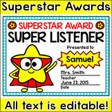 End of the Year Awards - Superstar Superhero Theme