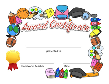 Awards Certificate by Tales from an ELA Teacher TpT