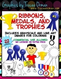 Awards Clip Art: Ribbons, Medals, & Trophies for Commercial Use