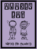 Awards Day Parent Note