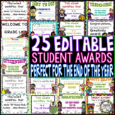 Editable Awards and Certificates, Awards, Student Awards, 