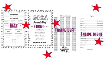 Preview of Awards/Graduation Day Program Program (Fully Editable)