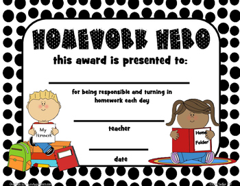 homework hero certificate free