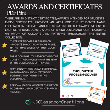 Preview of Awards and Certificates - Simple