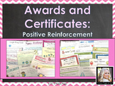 Awards and Certificates for Positive Reinforcement (Color 