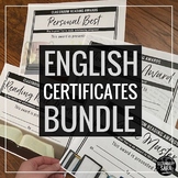 Awards for English Class BUNDLE: Certificates for Secondar