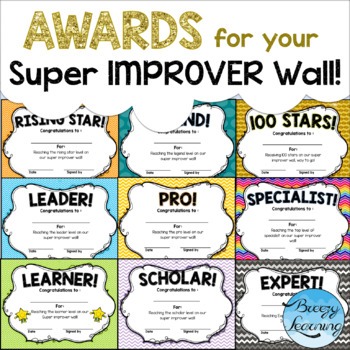 Preview of Awards for your Super Improver Wall/Behavior Chart System