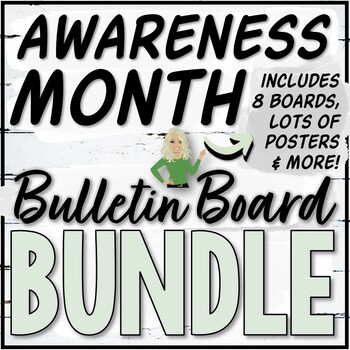 Preview of Awareness Month Bulletin Board and Poster Bundle