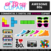 Awesome 80s STICKER Clip Art (Commercial & Digital Use Ok!)