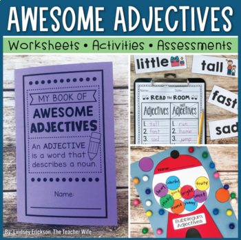 Preview of Teaching Adjectives: Activities, Assessments, and Worksheets