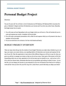 Preview of Awesome Budget Project - Thorough and Effective!