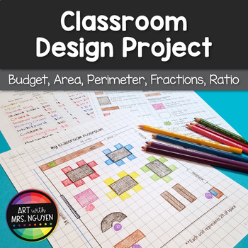 Preview of Awesome Classroom Design Project - Budget, Area, Perimeter, Fractions, Ratio