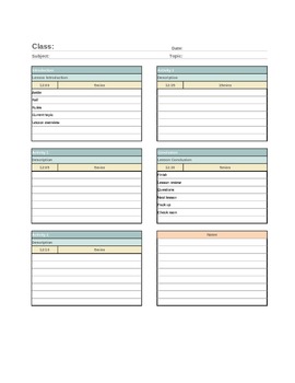 Preview of Awesome Lesson Plan Template