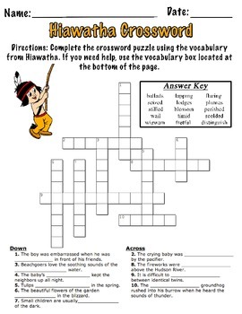 ReadyGen Vocabulary Crossword Puzzles- 4th Grade (Units 1 and 2)