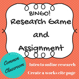 Research and Works Cited Activity / Bingo Game